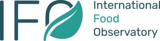 Logo de International Food Observatory con hoja